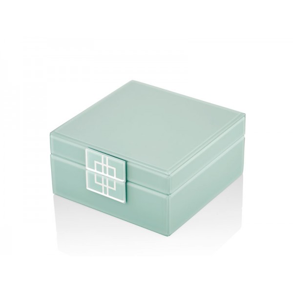 MINT GREEN LARGE SQUARE BOX 21X21X10 CM