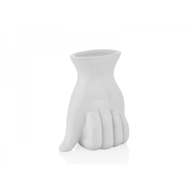 HANDS YUMRUK GORUNUMLU  BEYAZ VAZO