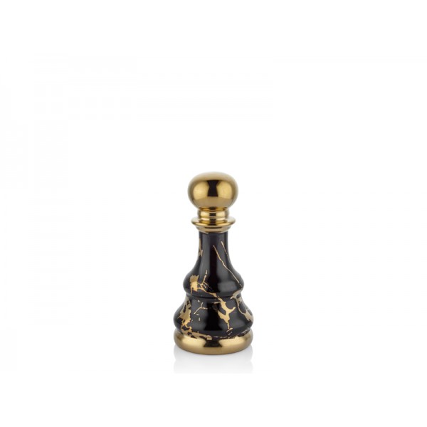 CHESS SIYAH GOLD PIYON TASI 10X10X22,5 CM