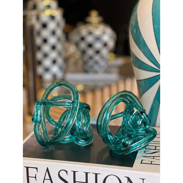 İKİLİ GLASS GREEN BALL 13 CM & 11 CM