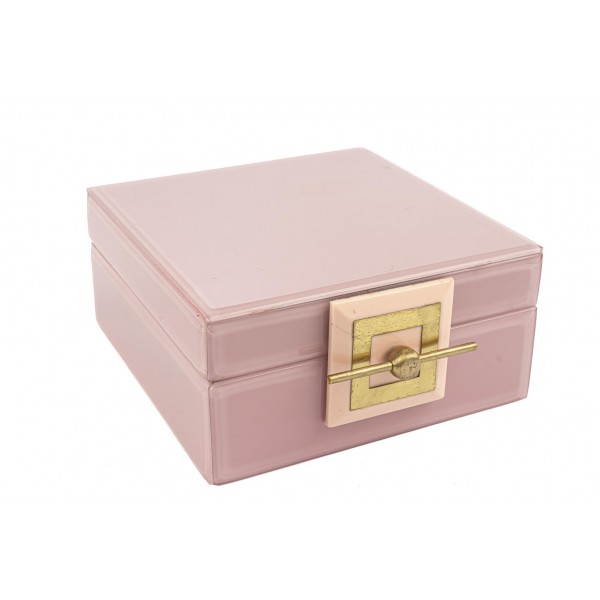 PEMBE  CAM  TAKI KUTUSU  22X22X11 CM 