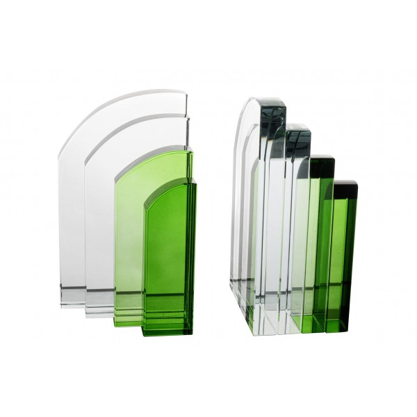 CLEAR YEŞİL CAM KİTAP TUTUCU  20X8X18 CM 
