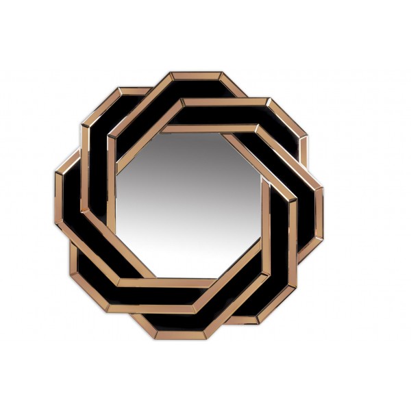 SIYAH ROSE GOLD AYNA 90x90 cm