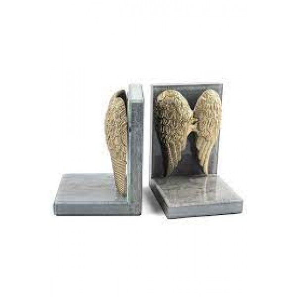 GOLD KANATLI MERMER DESEN KITAP TUTUCU 14x12x19 cm