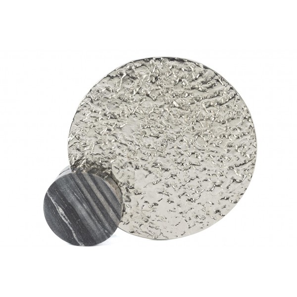 GUMUS SIYAH METAL DEKOR OBJE 35x6x31cm