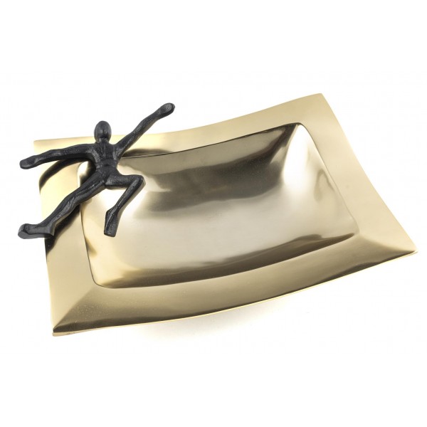 GOLD SIYAH ADAM DEKORATIF KASE 41x28x10cm