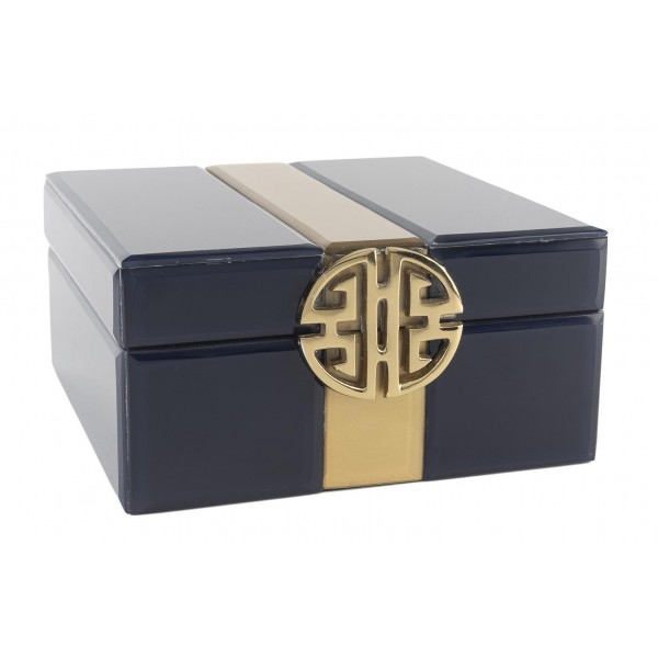 MAVI GOLD CAM TAKI KUTUSU 22x22x11cm