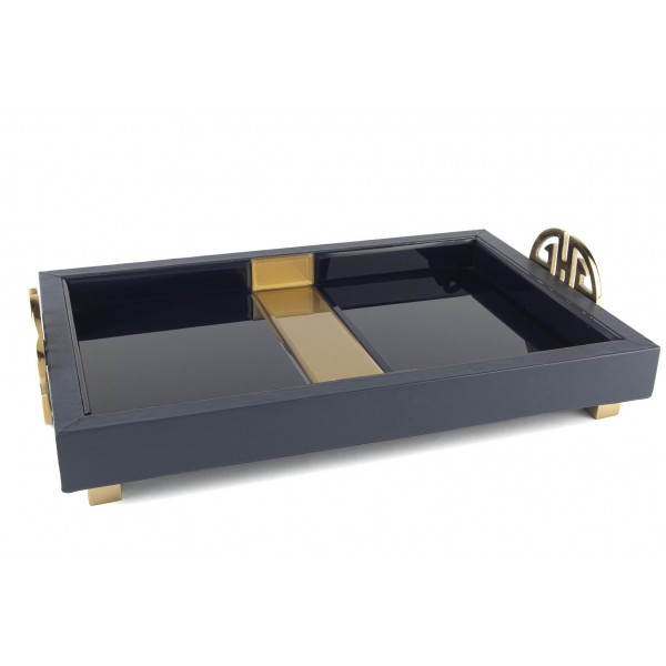 MAVI GOLD CAM TEPSI 38x25x5cm