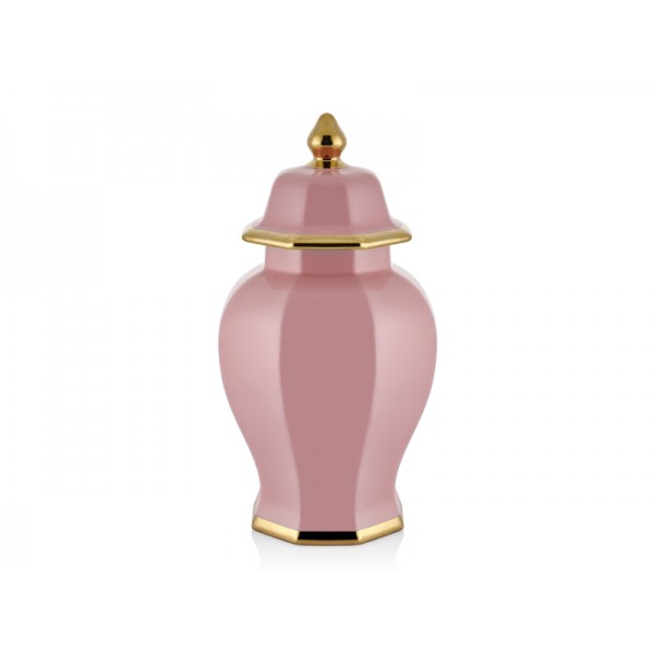 HEXAGON PEMBE BUYUK KUP 25x25x48cm