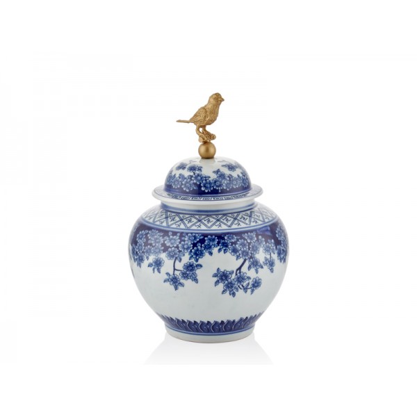 ASIA BLEU KUSLU KUP KUCUK 17,8x17,8x27,3cm