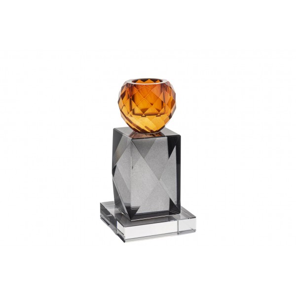 KOYU AMBER GRI CAM MUMLUK 6x6x12cm