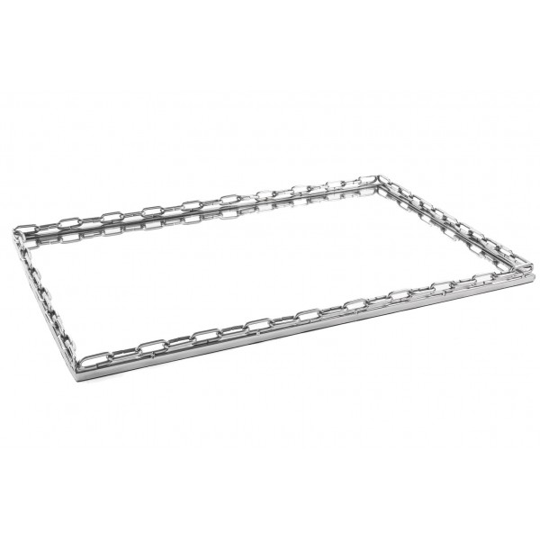 GUMUS METAL AYNALI TEPSI 56x36cm