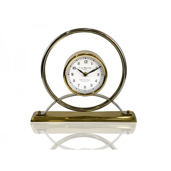 CIRCLE GUMUS GOLD BUYUK MASA SAATI 28X8X25 CM