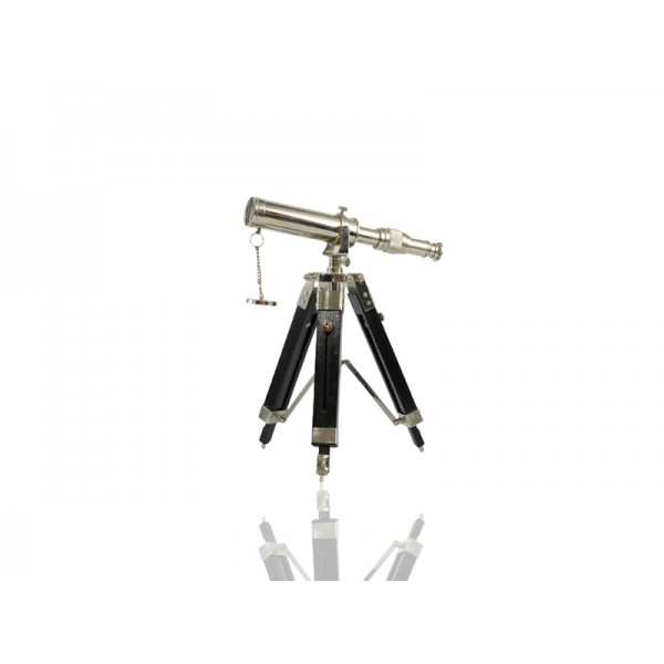SINGLE TELESKOP TRIPOD AYAKLI GUMUS SIYAH 27x25x37,5 CM