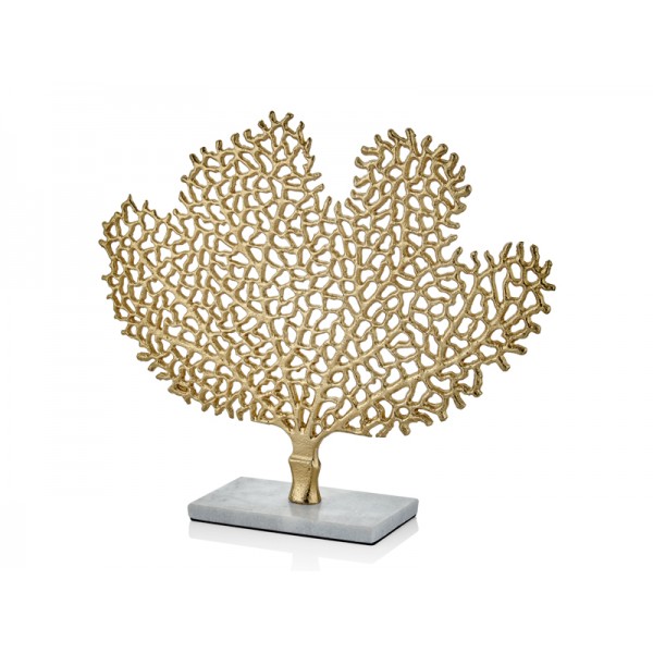 ALMEDA GOLD YAPRAK DEKOR 44X10X38 CM
