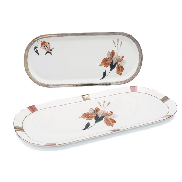 RUSTY 2'LI OVAL SERVIS TABAGI 42+ 34cm