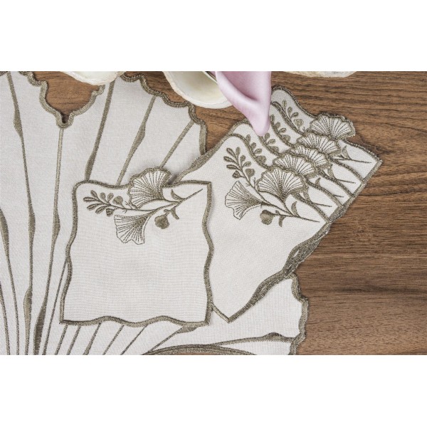 GINKO BEJ ALTIN 6'LI BARDAK ALTLIGI 13cm