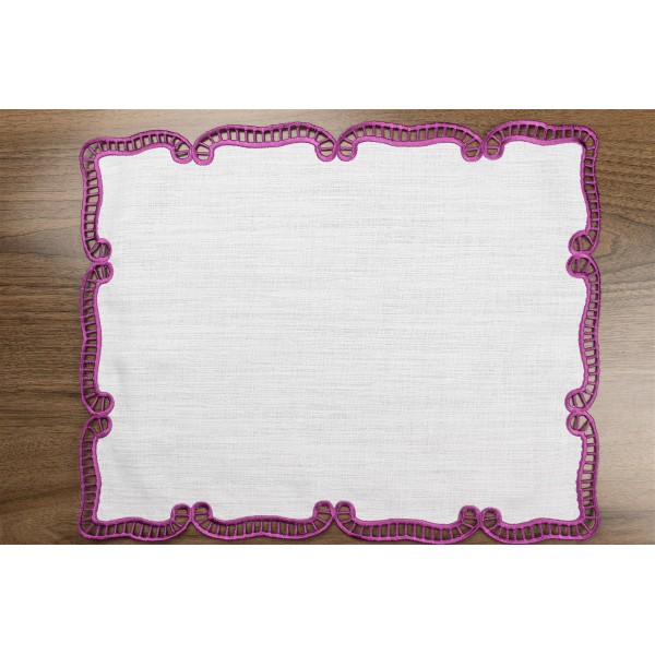NICOLE MAGENTA 6'LI AMERIKAN SERVIS 40x50cm