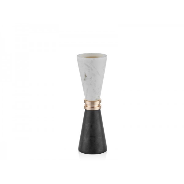 MARBLE CONIC BUYUK MUMLUK GOLD 10X10X33CM