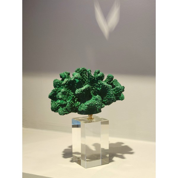 YUVARLAK KRISTAL MERCAN YESIL